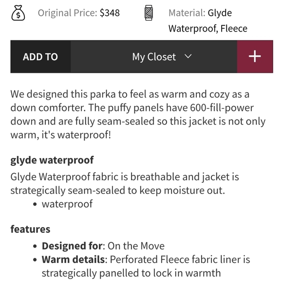 Lululemon Slush Hour Parka sz 10 - Picture 13 of 13